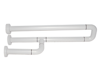 Поручень неоткидной трёхопорный с антибактериальным покрытием (белый) - fgospostavki.ru - Каменск-Уральский