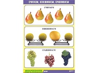 Таблица демонстрационная "Считаем, взвешиваем, сравниваем" (винил 70x100) - fgospostavki.ru - Каменск-Уральский