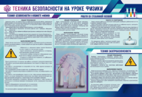 Стенд-уголок "Техника безопасности на уроках физики" - fgospostavki.ru - Каменск-Уральский