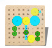 Тактильно-развивающая панель с разноцветными шестеренками - fgospostavki.ru - Каменск-Уральский