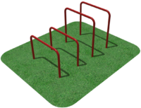 Упоры для отжимания цельносварные, разноуровневые  - fgospostavki.ru - Каменск-Уральский