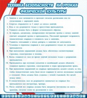 Стенд "Техника безопасности на уроках физкультуры" - fgospostavki.ru - Каменск-Уральский