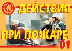 Комплект плакатов "Действия при пожаре" - fgospostavki.ru - Каменск-Уральский