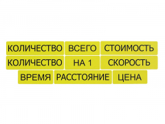 Набор магнитных карточек "Опорные слова к задачам" (желтый) - fgospostavki.ru - Каменск-Уральский