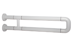 Поручень неоткидной двухопорный с антибактериальным покрытием (белый) - fgospostavki.ru - Каменск-Уральский