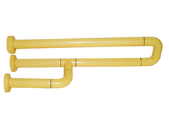 Поручень неоткидной трёхопорный с антибактериальным покрытием (желтый) - fgospostavki.ru - Каменск-Уральский