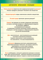 Таблица "Алгоритм описания реакции" (100х140 сантиметров, винил) - fgospostavki.ru - Каменск-Уральский