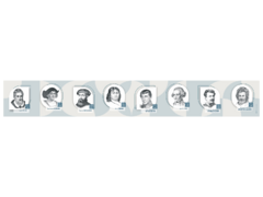 Стенд-лента "Выдающиеся путешественники и ученые-географы" - fgospostavki.ru - Каменск-Уральский