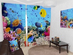 Комплект светонепроницаемых штор "Коралловый риф" - fgospostavki.ru - Каменск-Уральский