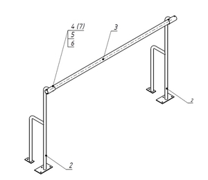 Станок хореографический напольный (1,5 метра, однорядный) - fgospostavki.ru - Каменск-Уральский