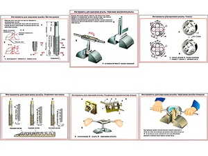 Плакаты ПРОФТЕХ "Инструменты для нарезания резьбы" (6 пл, винил, 70х100) - fgospostavki.ru - Каменск-Уральский