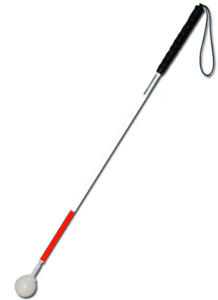 Трость телескопическая композитная с вращающимся шарообразным наконечником короткая на крючке - fgospostavki.ru - Каменск-Уральский