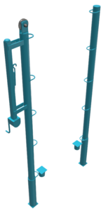 Стойки для большого тенниса с механизмом натяжения со стаканами (комплект) - fgospostavki.ru - Каменск-Уральский