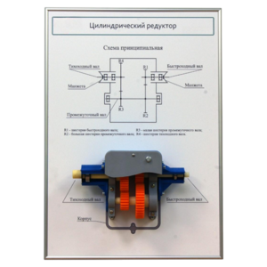 Плакат планшет с демонстрационной моделью «Цилиндрический редуктор» - fgospostavki.ru - Каменск-Уральский