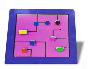 Тактильно-развивающая панель с геометрическими фигурами - fgospostavki.ru - Каменск-Уральский