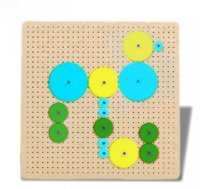 Тактильно-развивающая панель с разноцветными шестеренками - fgospostavki.ru - Каменск-Уральский