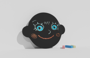 Фигурная грифельная меловая доска на тему эмоций - fgospostavki.ru - Каменск-Уральский