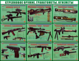 Стенд "Стрелковое оружие, гранатометы, огнеметы" Вариант 2 - fgospostavki.ru - Каменск-Уральский