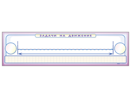 Панно (демонстрационное) магнитно-маркерное "Задачи на движение" + комплект тематических магнитов - fgospostavki.ru - Каменск-Уральский