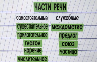 Набор магнитных карточек "Части речи" (фон зелёный) - fgospostavki.ru - Каменск-Уральский