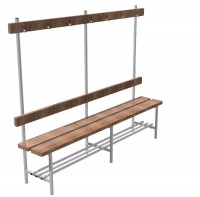 Скамья для раздевалок односторонняя с вешалкой (1,5 метра) - fgospostavki.ru - Каменск-Уральский