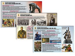 Комплект таблиц по истории "История России XX - XXI вв." раздаточные (цветные, ламинированные, А4, 12 штук) - fgospostavki.ru - Каменск-Уральский