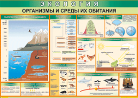 Таблица "Организмы и среды их обитания" (100х140 сантиметров, винил) - fgospostavki.ru - Каменск-Уральский