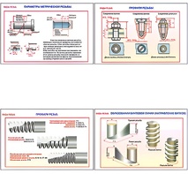 Плакаты ПРОФТЕХ "Виды резьбы" (5 пл, винил, 70х100) - fgospostavki.ru - Каменск-Уральский