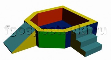 Сухой бассейн "Крепость" 1,5х1,2 метра - fgospostavki.ru - Каменск-Уральский