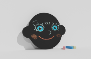 Фигурная грифельная меловая доска на тему эмоций - fgospostavki.ru - Каменск-Уральский