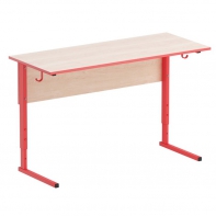 Стол ученический регулируемый (двухместный) на прямоугольной трубе - fgospostavki.ru - Каменск-Уральский
