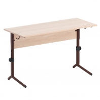 Стол ученический двухместный  регулируемый на плоскоовальной трубе - fgospostavki.ru - Каменск-Уральский