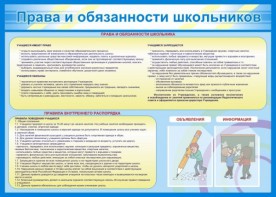 Стенд "Права и обязанности школьников" - fgospostavki.ru - Каменск-Уральский