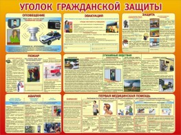 Стенд "Уголок гражданской защиты" - fgospostavki.ru - Каменск-Уральский
